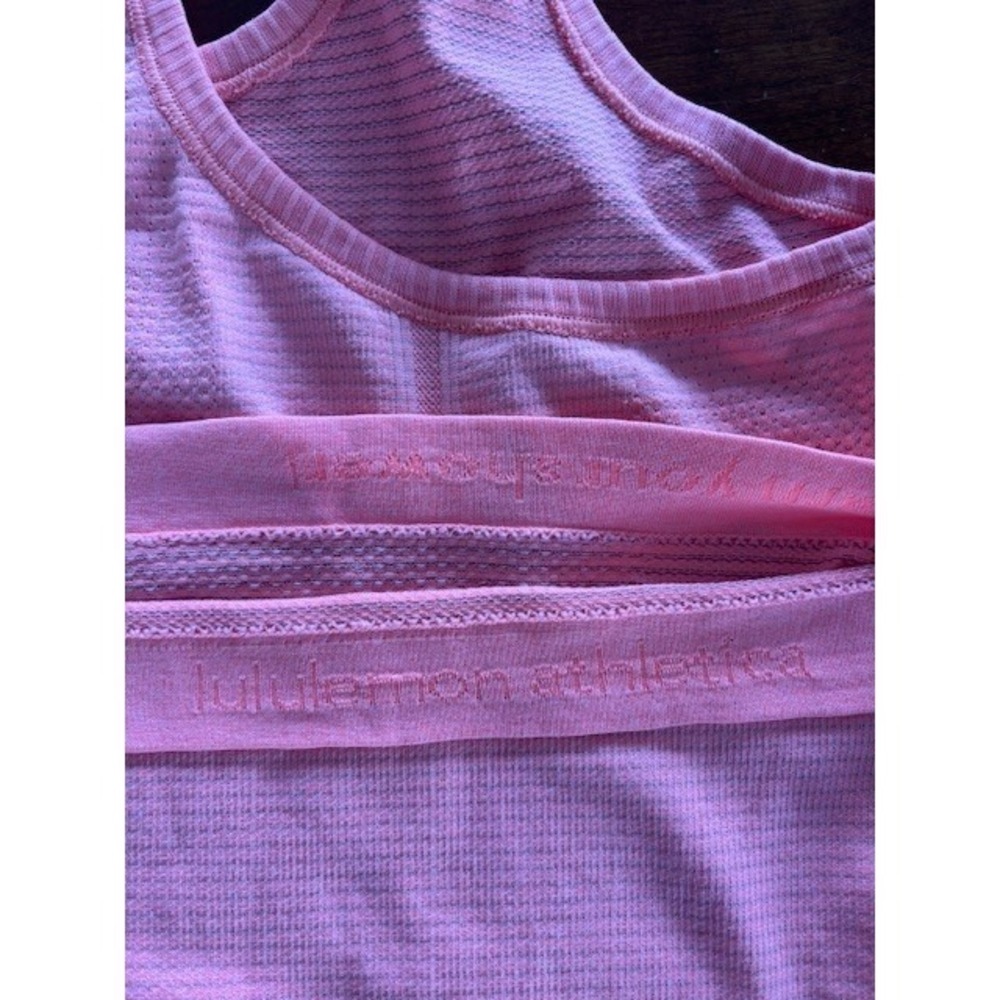Lululemon Swiftly Tech Racerback Tank Top Neon Pink Coral Size 8 - Picture 10 of 15
